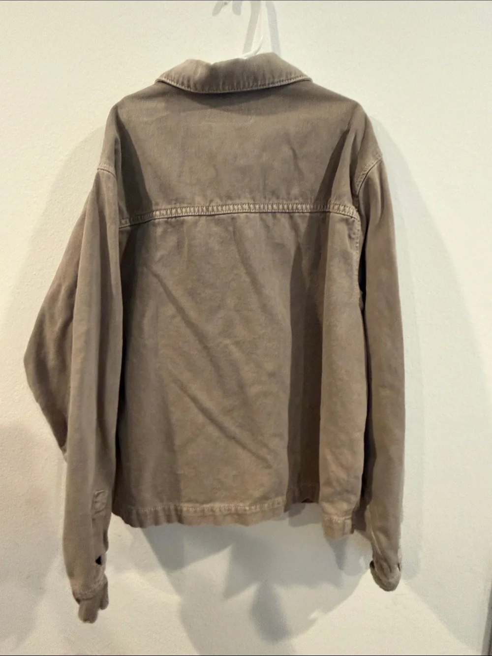 Zara Men's Taupe Cotton Lightweight Overshirt Jacket